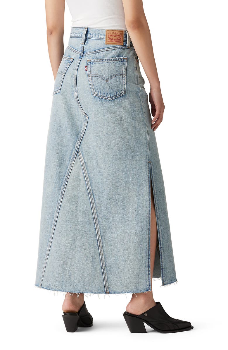 Levi's<sup>®</sup> Iconic Slit Denim Maxi Skirt, Alternate, color,