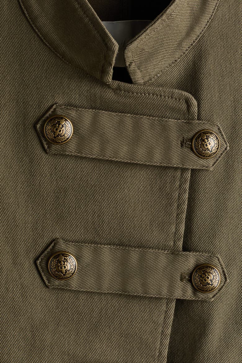 Short Cotton Jacket, Alternate, color, Dark khaki green