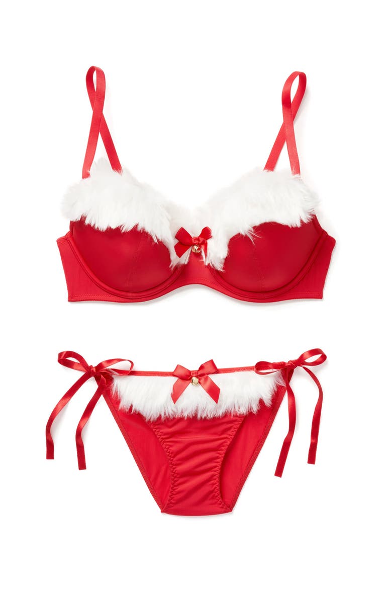 Claussa Push Up Demi Bra, Alternate, color, Dark red