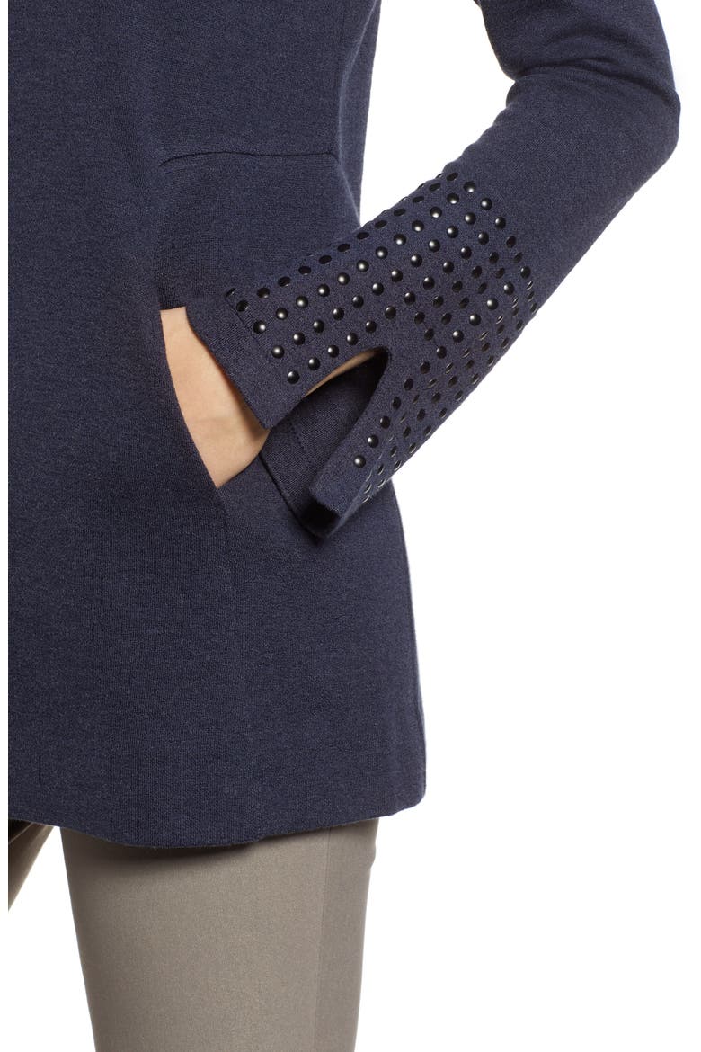 Studded Cuff Top, Alternate, color, DARK INDIGO