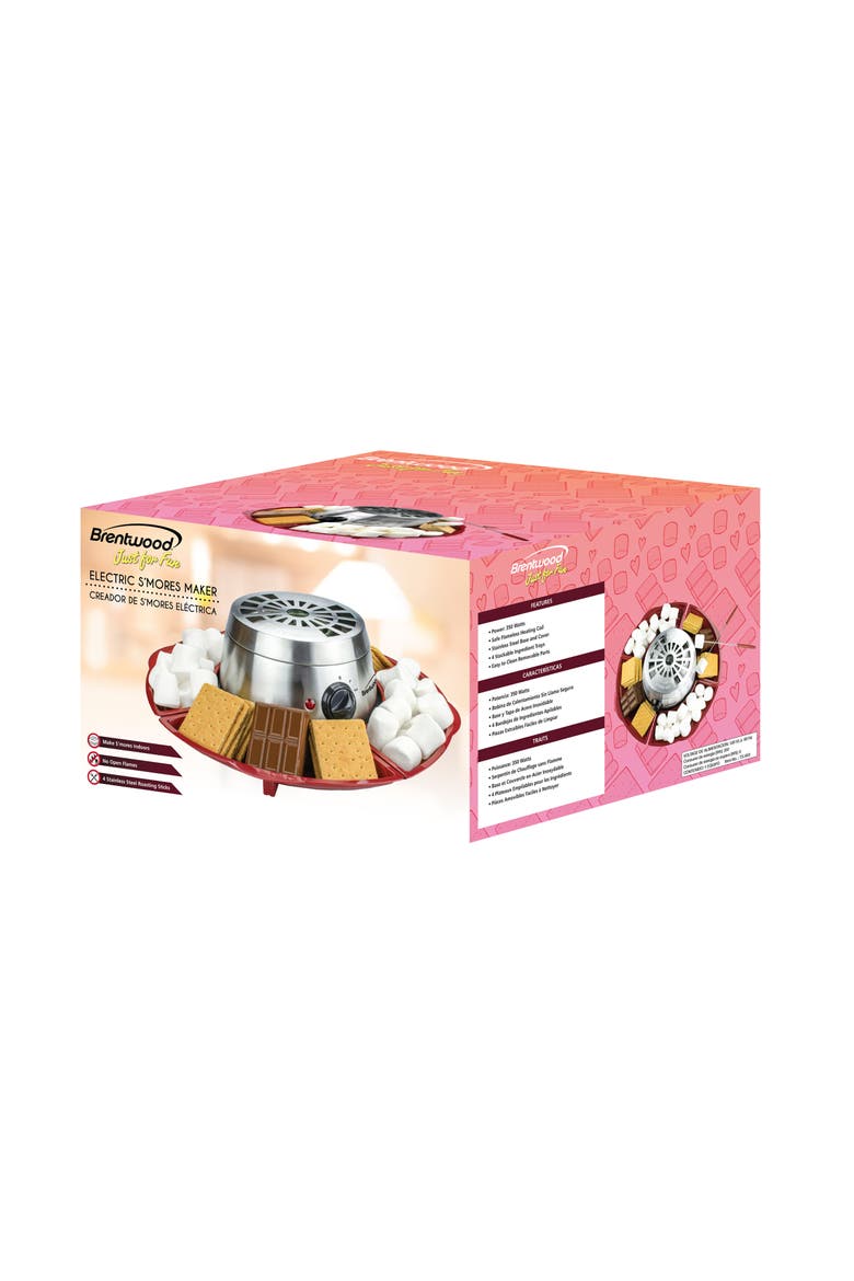 Indoor Electric Stainless Steel 8 Piece Smore Maker Set, Alternate, color, Red