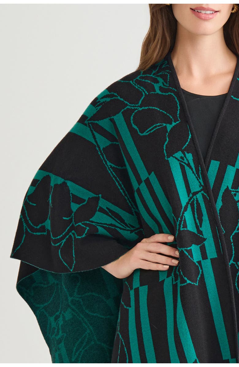 Ming Wang Hope Wrap, Alternate, color, Everest/Black