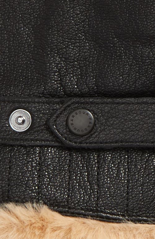 Barbour Leather Utility Gloves Black In Black