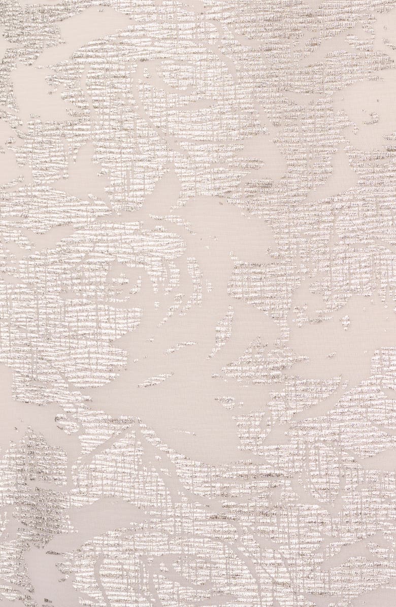 Adrianna Papell Foil Floral Embroidered Column Gown, Alternate, color, 