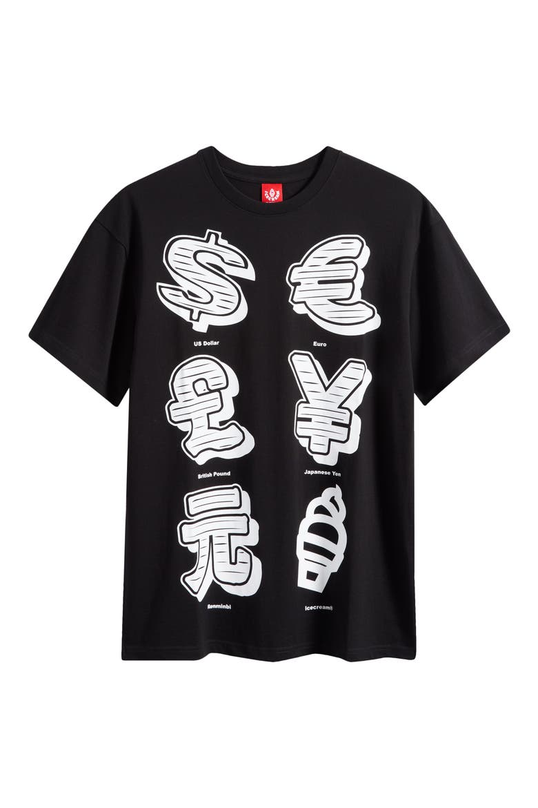 Currency Graphic T-Shirt, Alternate, color, BLACK