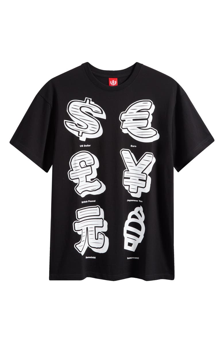 ICECREAM Currency Graphic T-Shirt, Alternate, color, Black