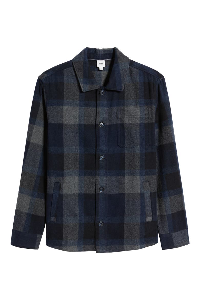 Santiago Button-Up Overshirt, Alternate, color, DARK NAVY