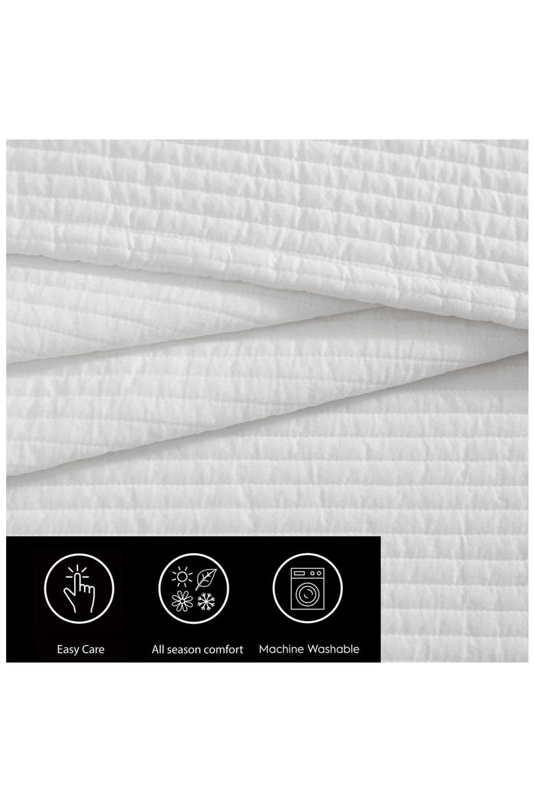 Cotton Voile King Quilt Set, Alternate, color, WHITE