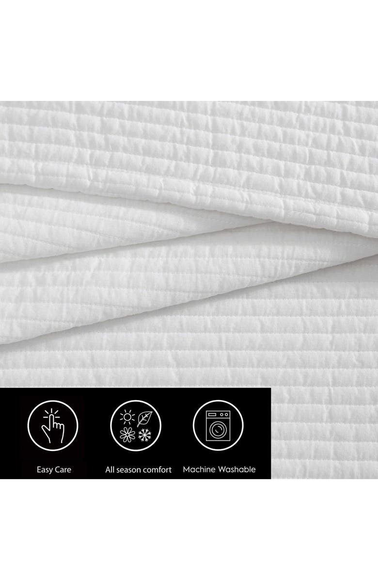 Vera Wang Cotton Voile King Quilt Set, Alternate, color, White