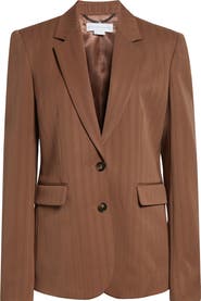 Stella McCartney Regular Fit Stripe Wool Jacket