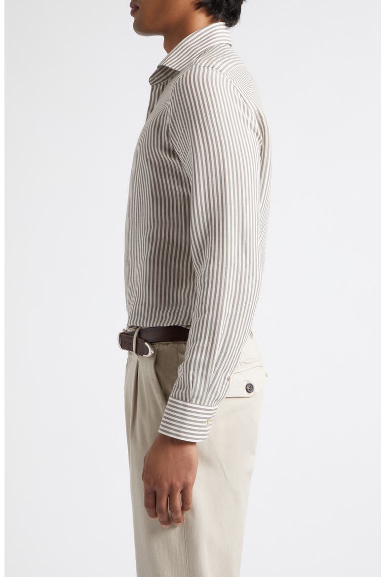 Dandy Stripe Button-Up Shirt, Alternate, color, 05 BROWN