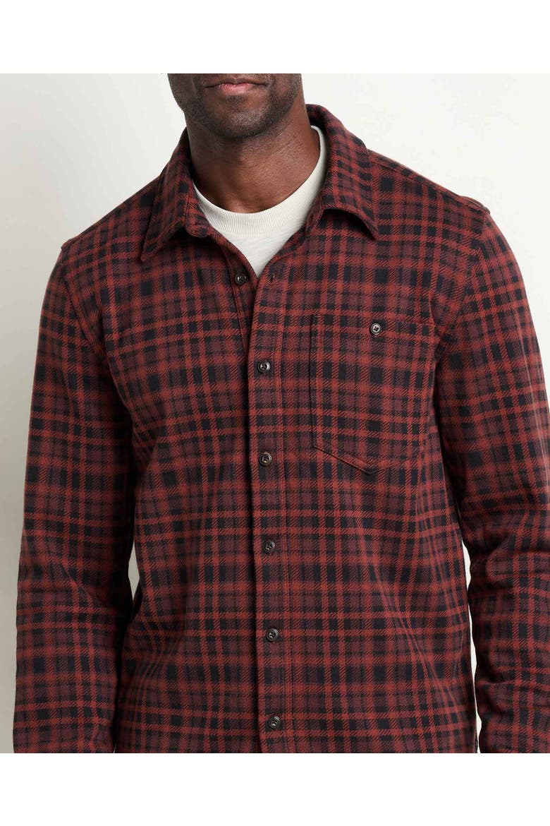 Men's Shadowbrook Long Sleeve Shirt, Alternate, color, Deep Mahogany Pattern