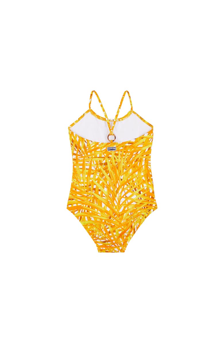 Vilebrequin Kids' Palm Leaves Jersey One-Piece Swimsuit, Alternate, color,