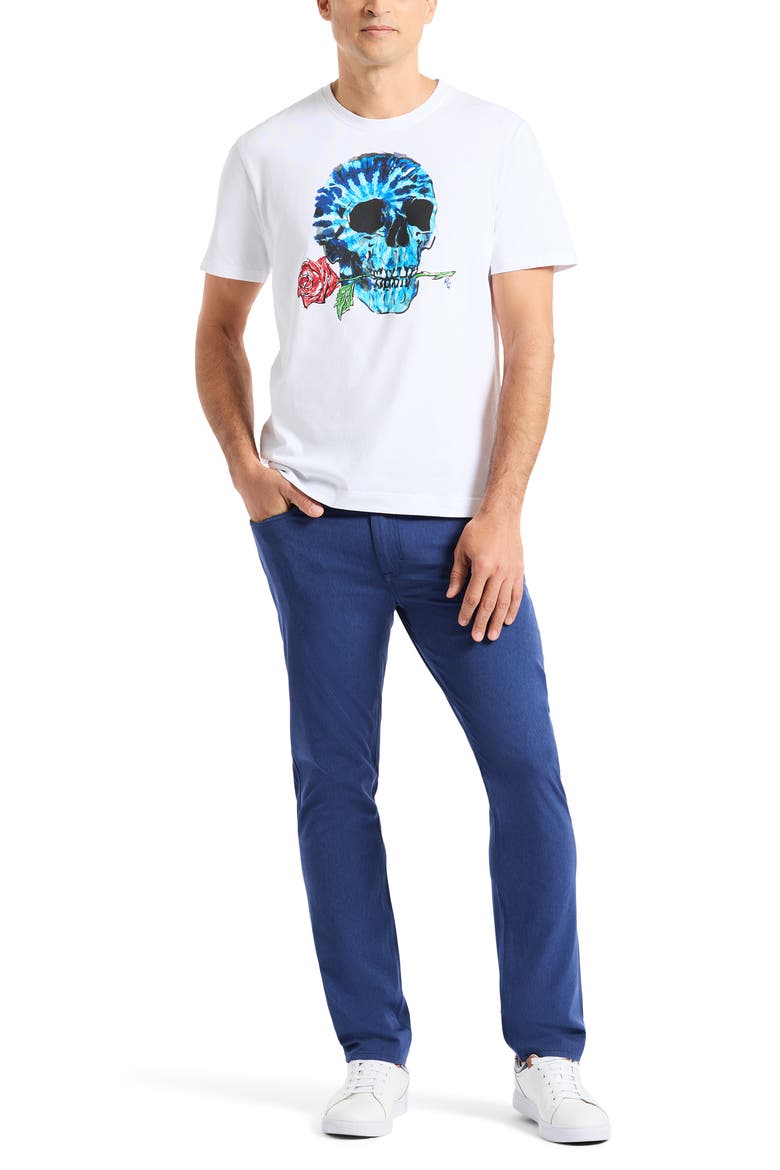 Tie Dye Skull Cotton Graphic T-Shirt, Alternate, color, WHITE