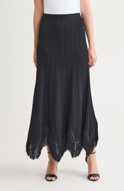 x Lani Lynn Fringe Knit Skirt