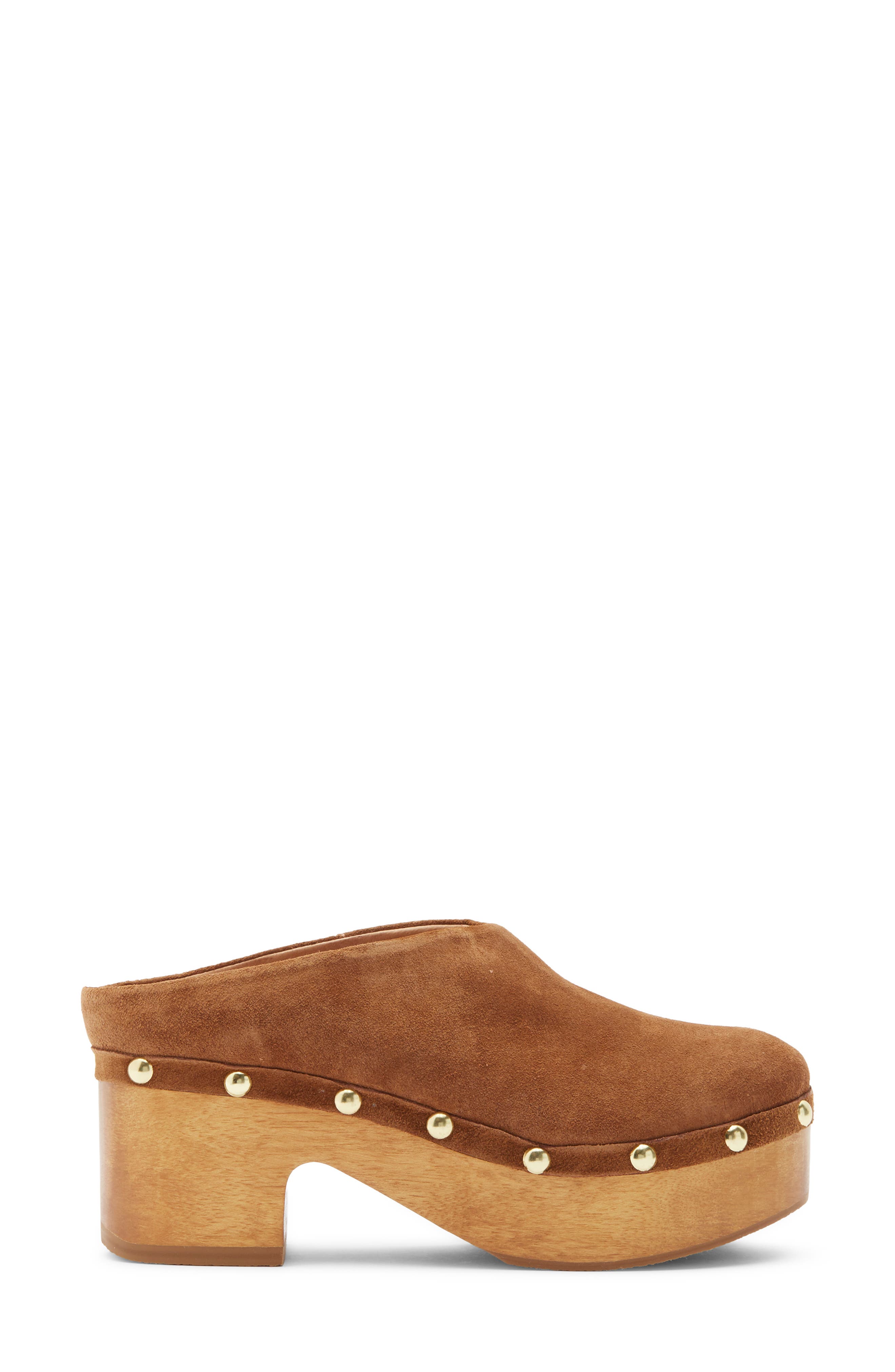 Calli Platform Clog, Alternate, color, TAN SUEDE