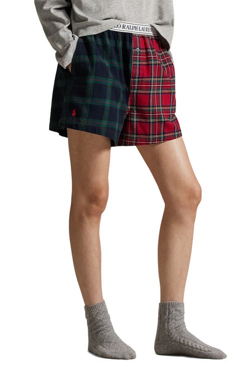 Plaid Cotton Sleep Shorts