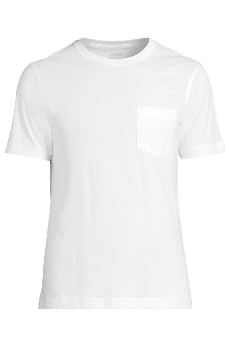 Short Sleeve Cotton Supima Tee With Pocket, Alternate, color, White
