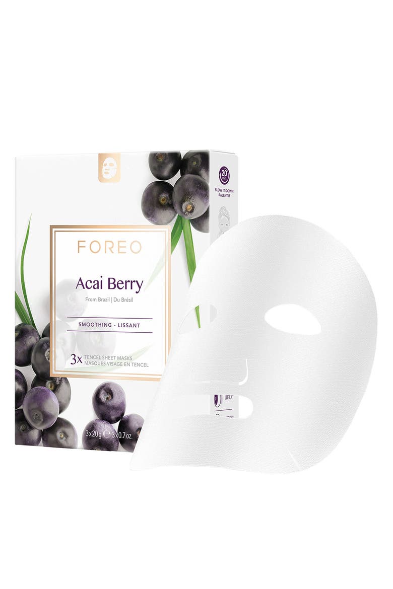 Farm To Face Sheet Mask - Acai Berry x3, Main, color, None