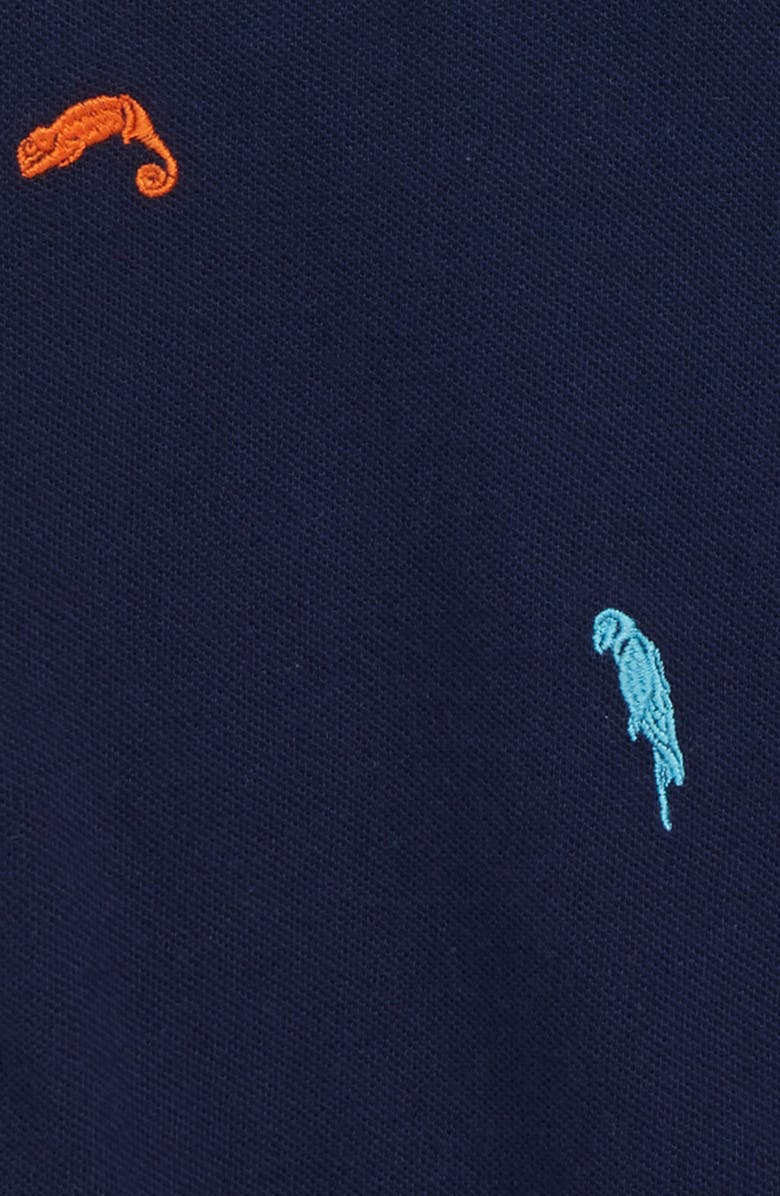 Mini Boden Kids' Embroidered Animal Piqué Polo, Alternate, color, 