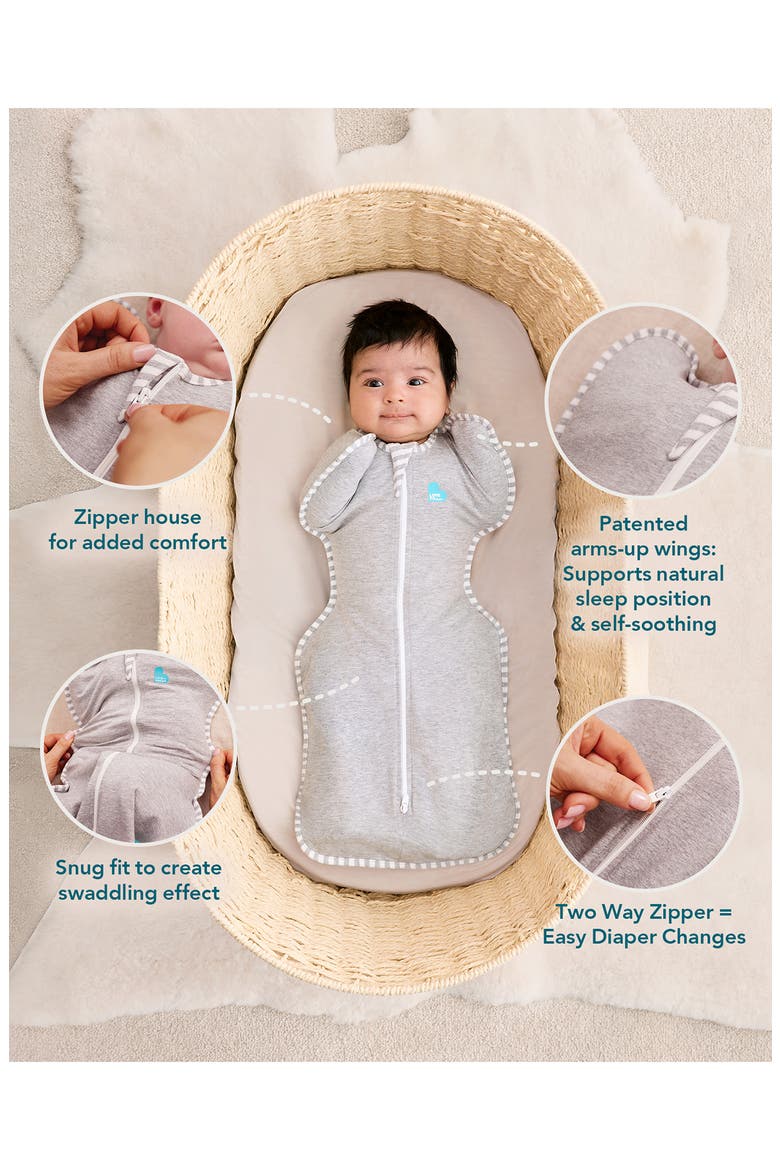 Swaddle Up™ 1.0 TOG Original Stretch Cotton Swaddle, Alternate, color, DUSTY BLUE