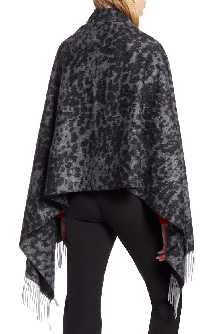 Jacquard Cashmere Wrap, Alternate, color, GREY DARK COMBO