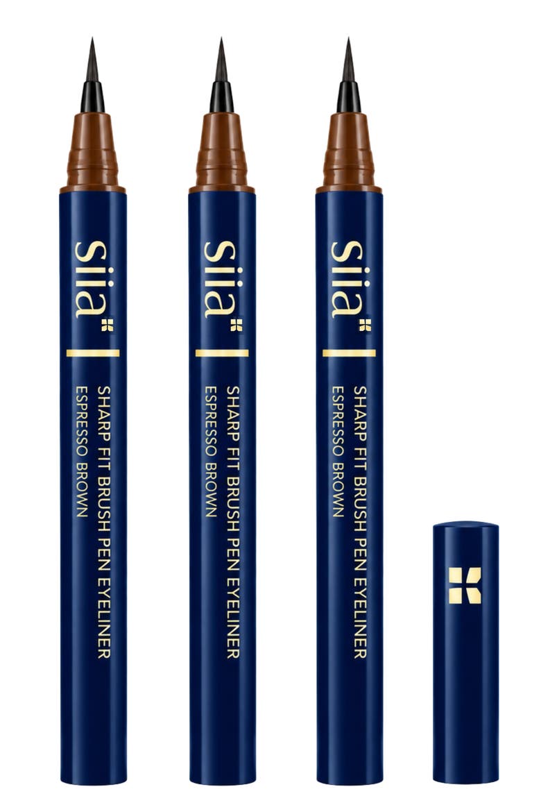 3-Pc. Sharp Fit Brush Pen Eyeliner, Main, color, 02 ESPRESSO BROWN