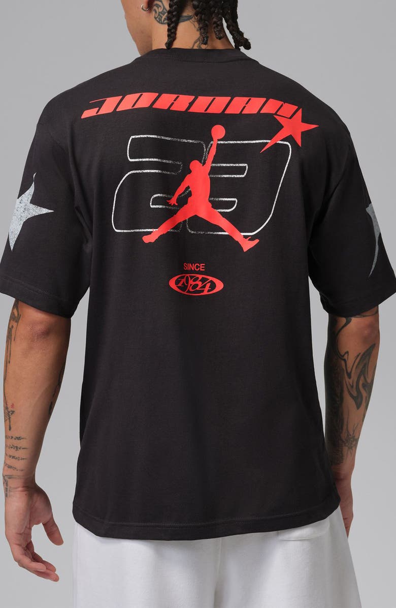 Jordan Cotton Graphic T-Shirt, Alternate, color, Off Noir