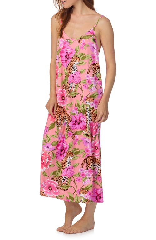 Room Service Pjs Print Long Chemise In Multi