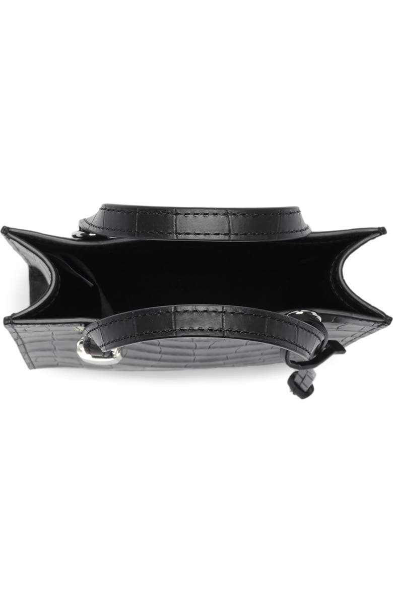 Marc Jacobs Micro Tote Croc Embossed Leather Crossbody Bag, Alternate, color,