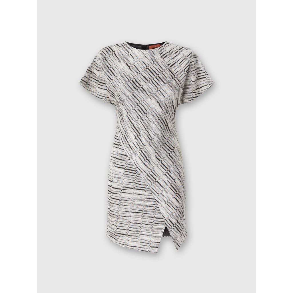 Missoni Wrap Mini Dress In Multicoloured
