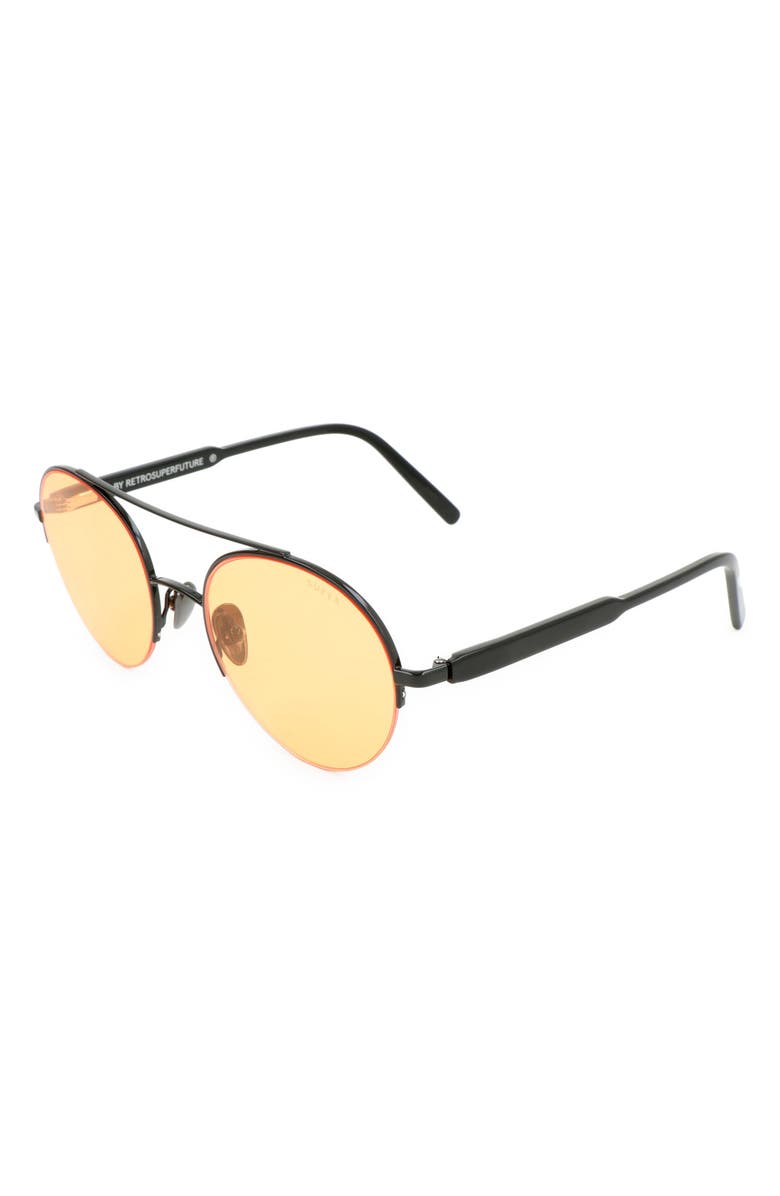 SUPER by RETROSUPERFUTURE<sup>®</sup> 51mm Round Sunglasses, Alternate, color, Black