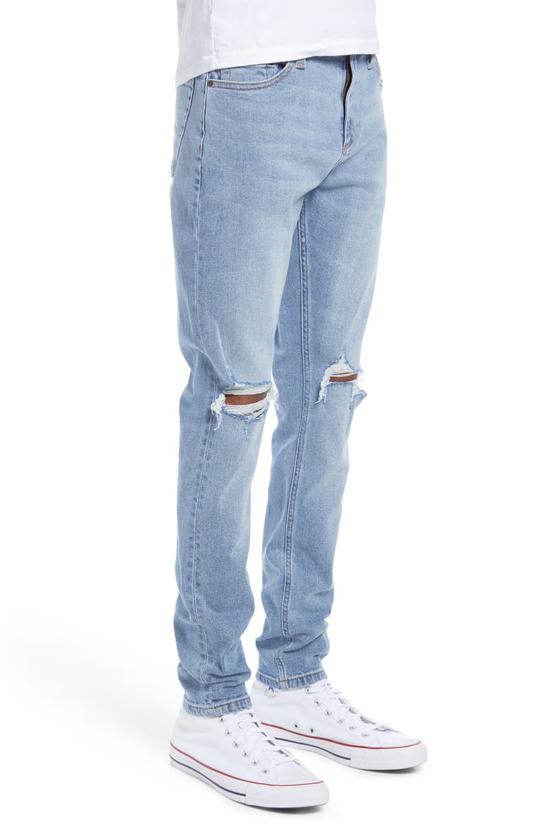 Rolla's Stinger Ripped Skinny Jeans, Alternate, color, V8 BLEACH DESTROY