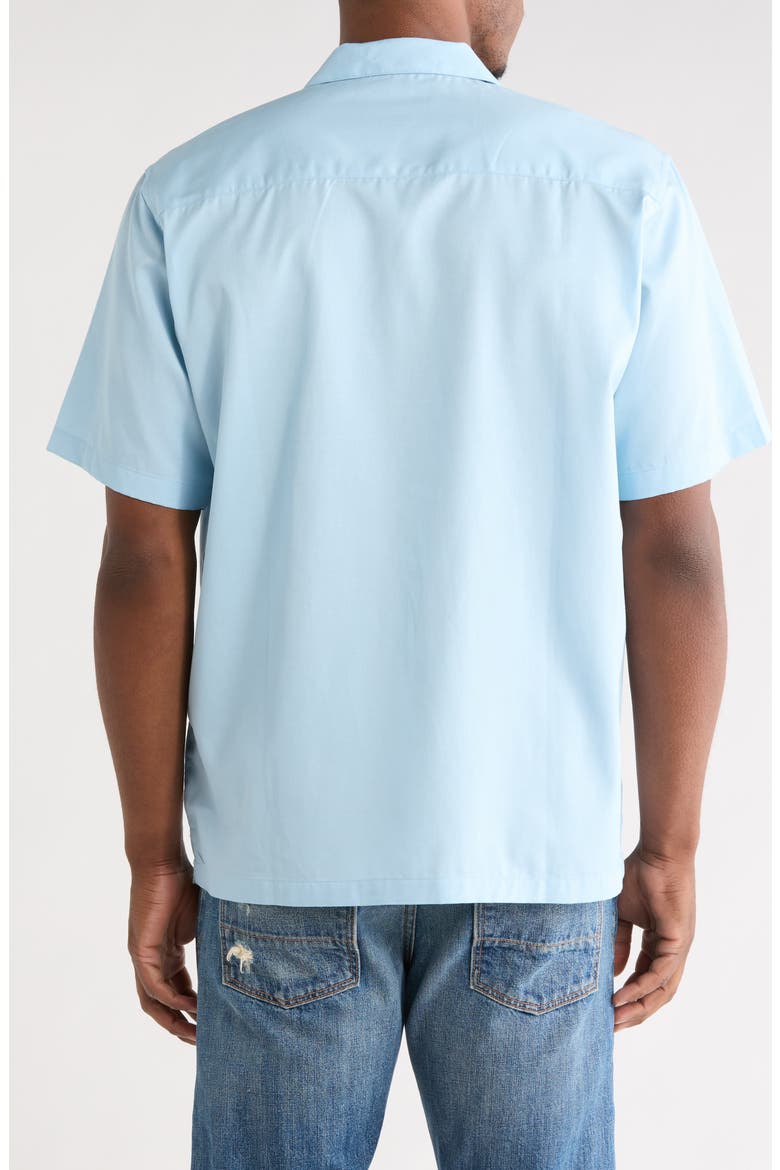 Delray Cotton & Lyocell Camp Shirt, Alternate, color, ICARIA / WHITE
