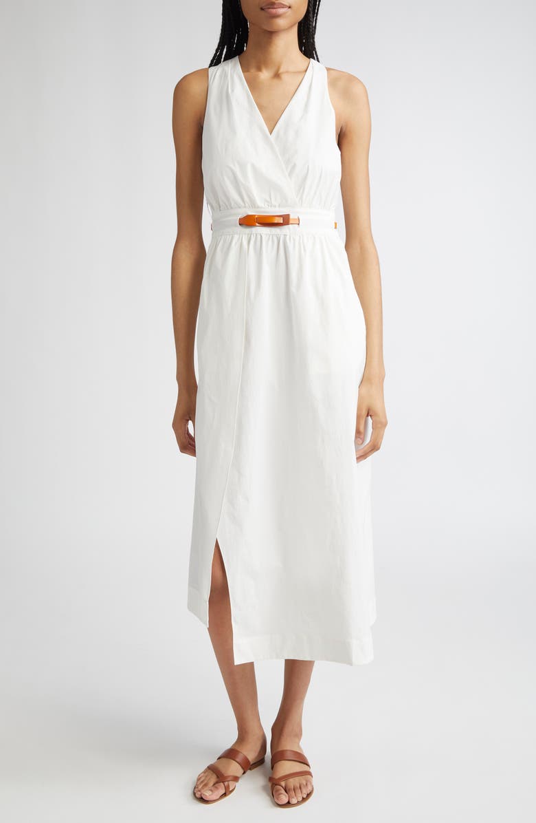 Reiss Brianne Belted Cotton Blend Dress, Main, color, 