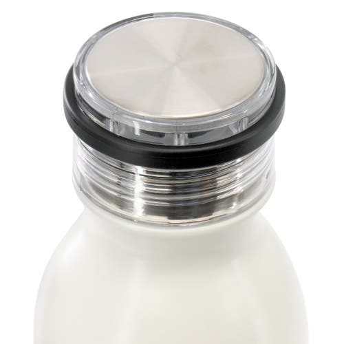 Gibson Home Marina 20oz Stainless Steel Thermal Bottle With Acrylic Lid In White