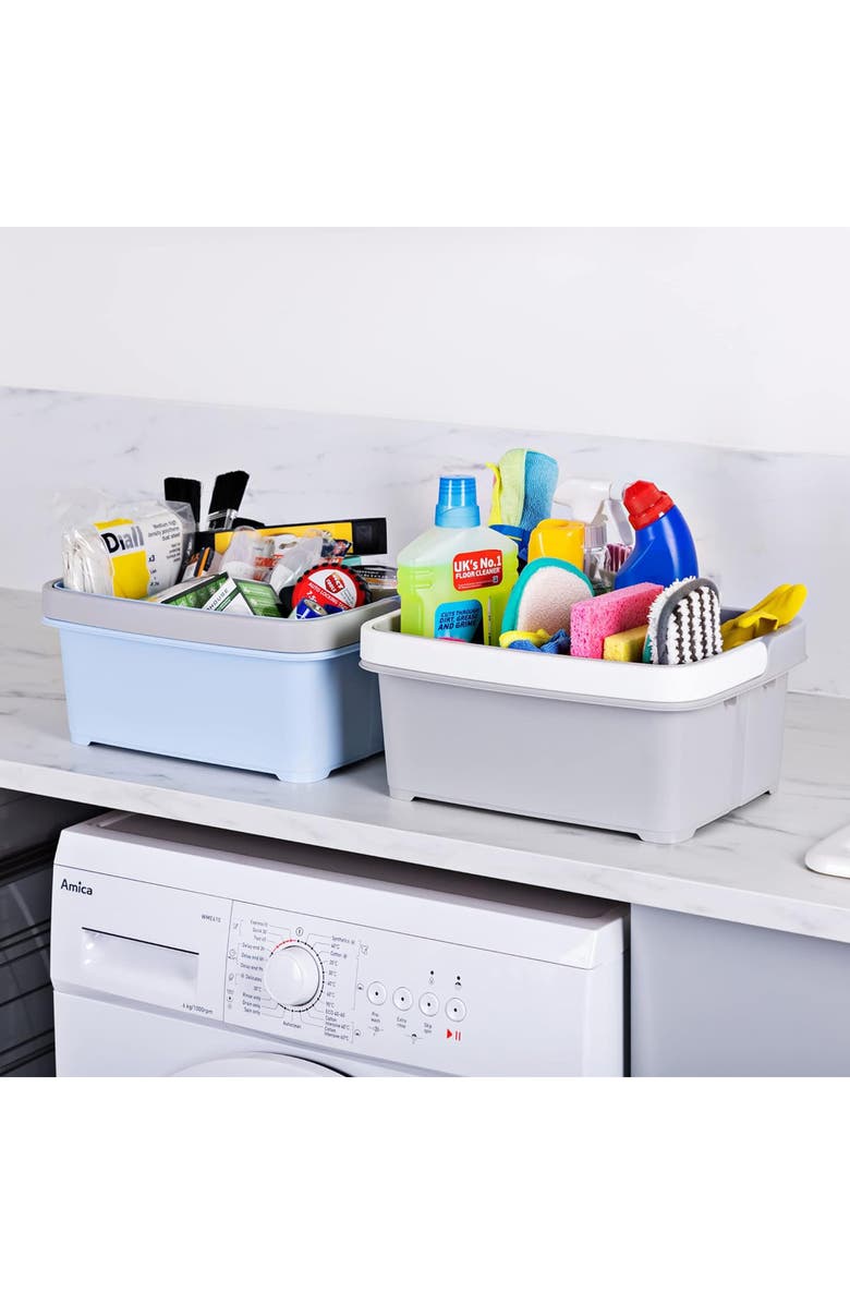 Minky Storage Caddy, Alternate, color, Light Grey