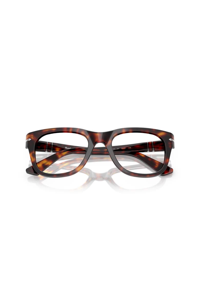 Persol 53mm Square optical glasses, Alternate, color, Tortoise