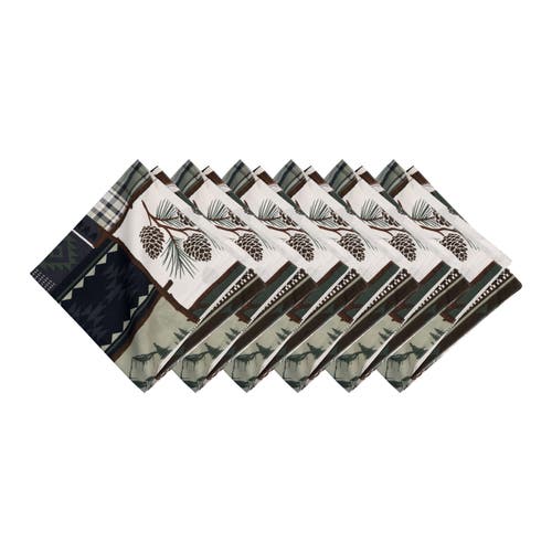 C & F Home C&f Home Greenstone Pines Cotton Napkins Set Of 6 In Multi