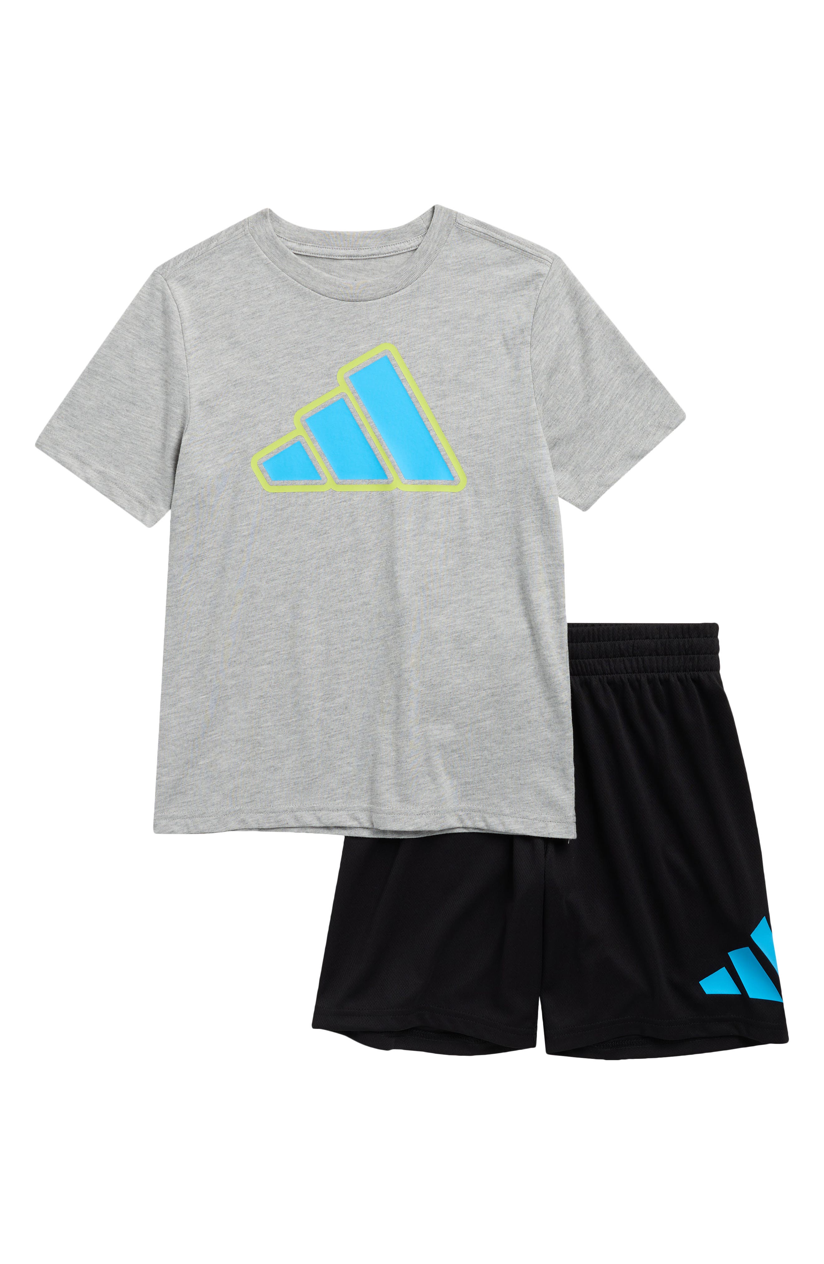 adidas Kids' Logo T-Shirt & Mesh Shorts Set