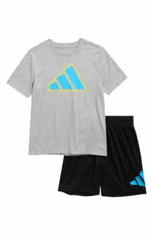 adidas Kids' Logo T-Shirt & Mesh Shorts Set