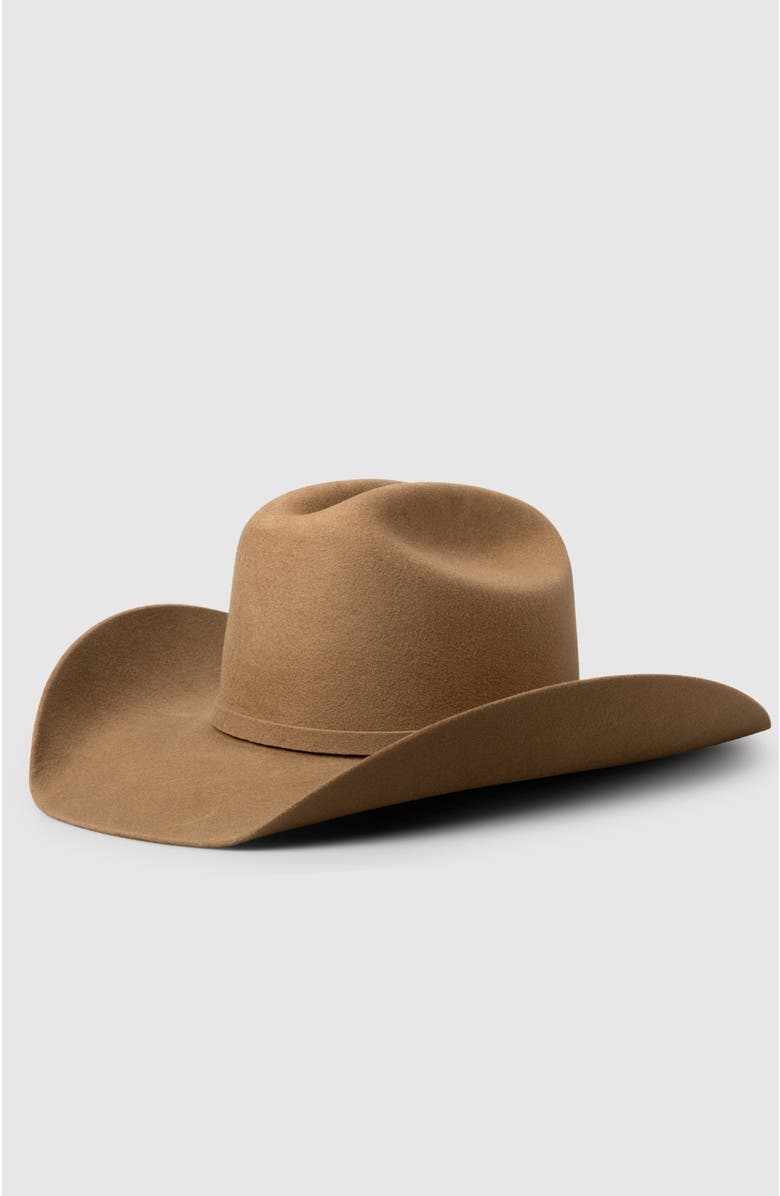 Manela The Ethernal Wool Western Cowboy Hat, Main, color, Khaki
