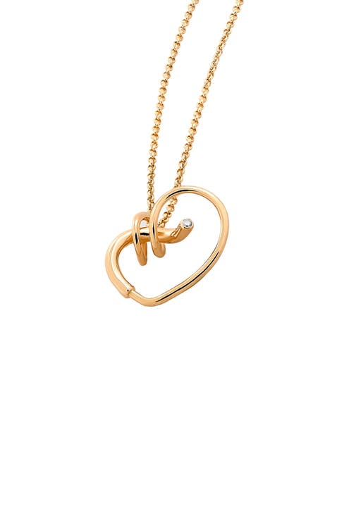 Chantal heart  ziconia pendant chain necklace