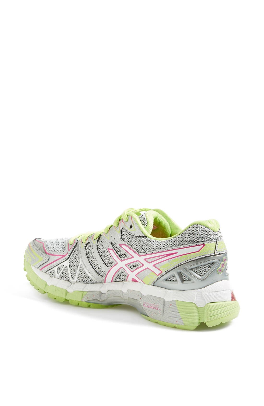 GEL-KAYANO® 20 Running Shoe, Alternate, color, GREY/ SILVER/ GREEN