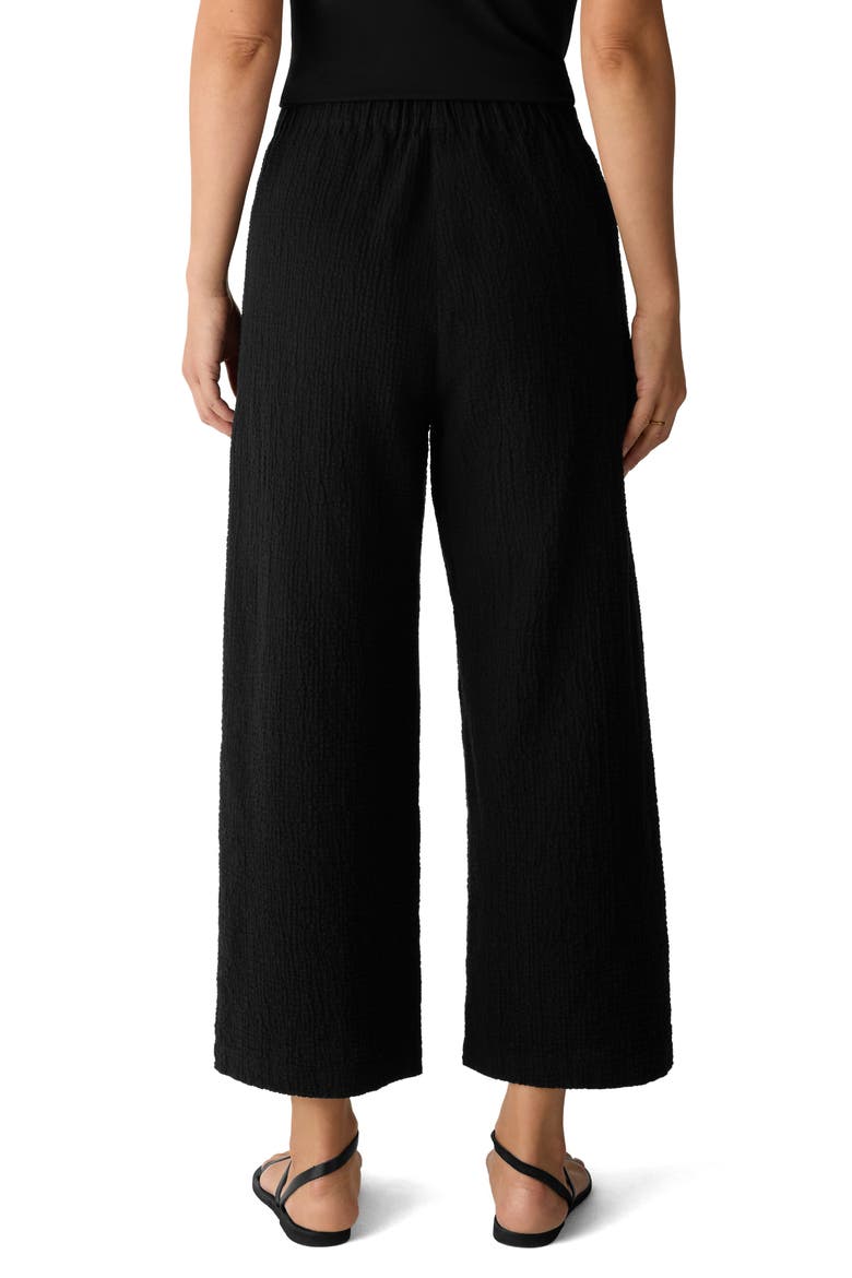 Stretch Organic Cotton Ankle Lantern Pants, Alternate, color, BLACK