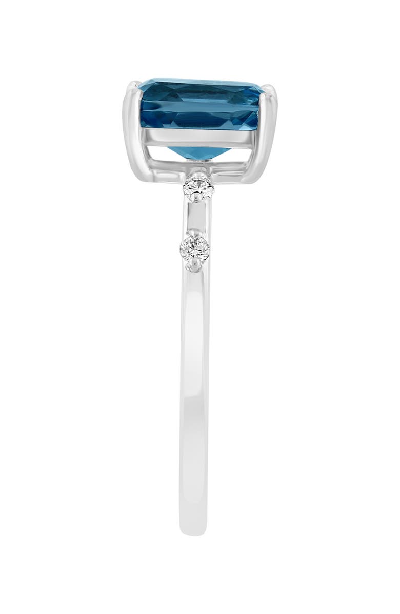 EFFY 14K White Gold, Diamond, & London Blue Topaz Ring, Alternate, color, Blue