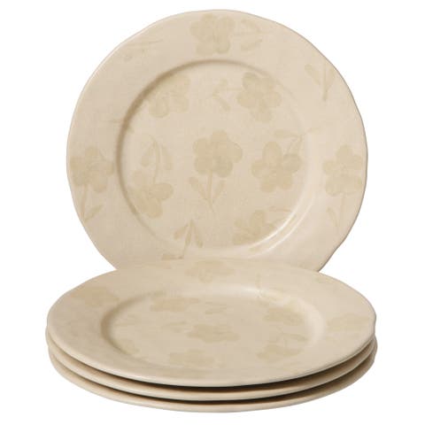 Porto Petals 10.8 Inch Dinner Plates Set of 4