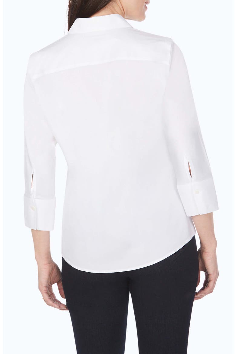 Mary Non-Iron Stretch Cotton Button-Up Shirt, Alternate, color, WHITE
