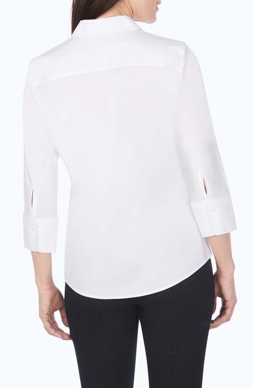 Foxcroft Mary Non-iron Stretch Cotton Button-up Shirt In White