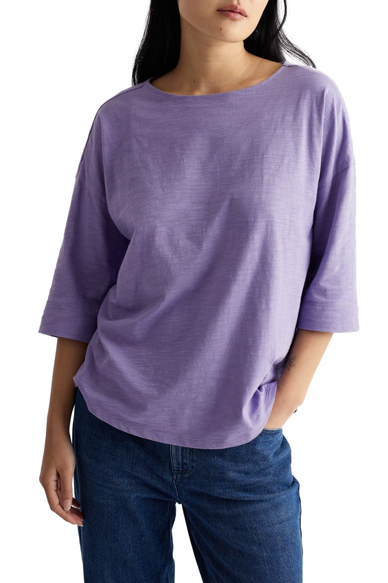 Tremayne Quay Organic Cotton Top, Main, color, BELLFLOWER